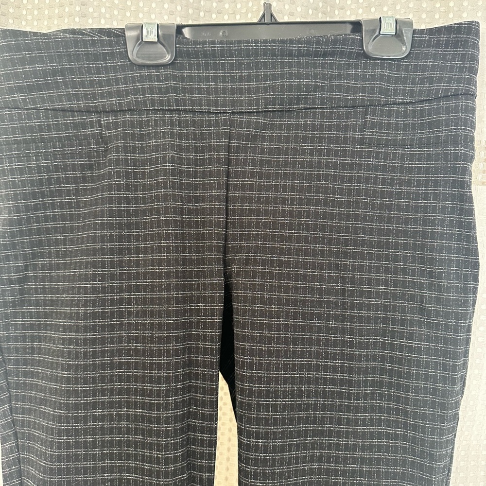 Women's Black Checkered Pants